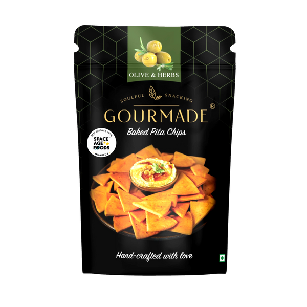 Baked Pita Chips 80g - Olive & Herbs