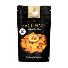 Baked Pita Chips 80g - Roasted Garlic