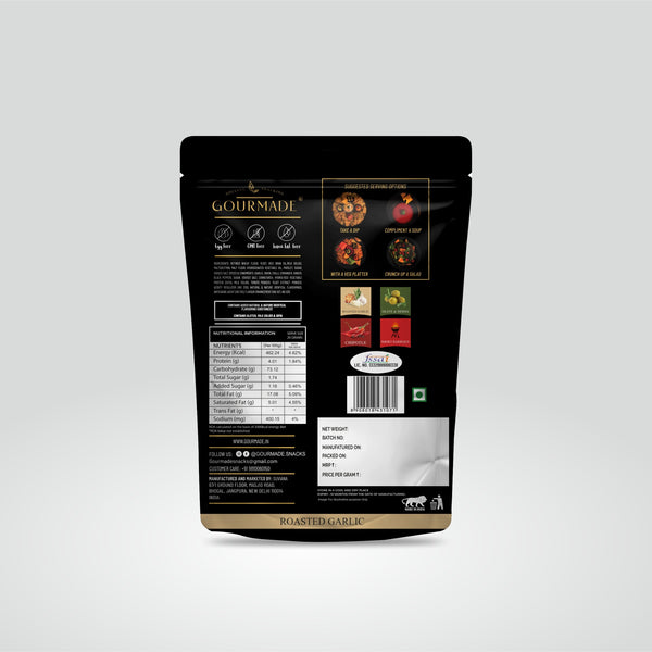 Baked Pita Chips 80g - Roasted Garlic