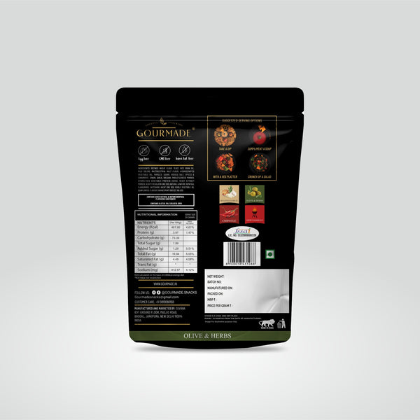 Baked Pita Chips 80g - Olive & Herbs